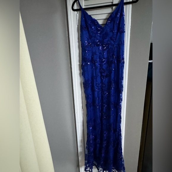 Lulus Sequined Royal Blue Mermaid Dress - Picture 6 of 10